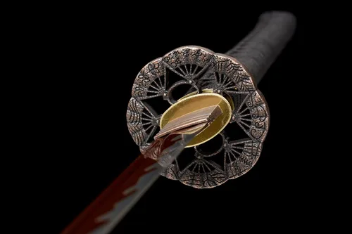 Miniatura 7 de Espada Katana Tradicional Forjada a Mano con Templado de Calor/Arcilla Verdaderas Katanas de Acero al Carbono 1060/1095 T10, Afilar, Espiga