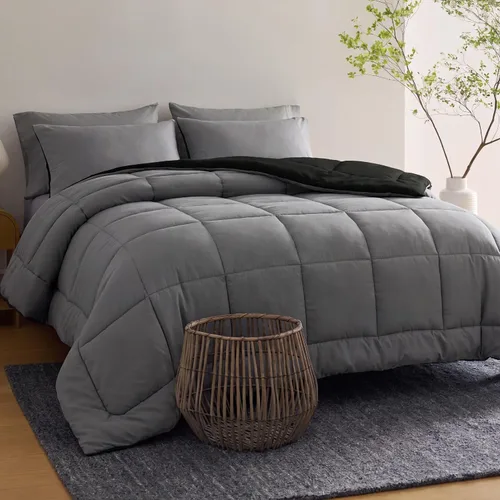 Miniatura 36 de Bedsure Edredones de edredón tamaño matrimonial, edredón acolchado alternativo, ultra suave y ligero, con 8 pestañas, lavable a máquina, 82 x 86