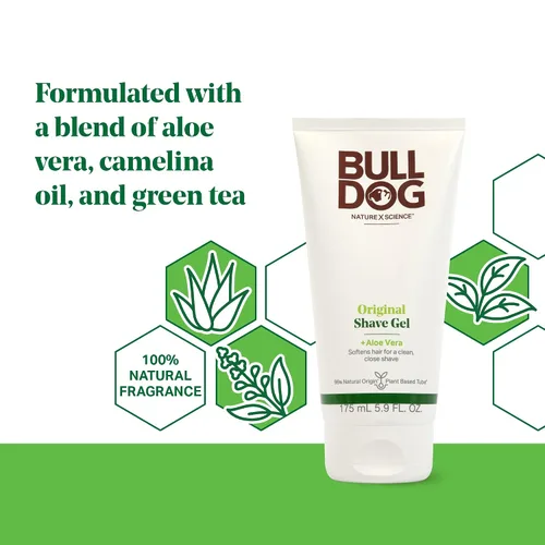 Miniatura 2 de Gel de afeitado original para cuidado y aseo masculino de Bulldog, 5.9 onzas