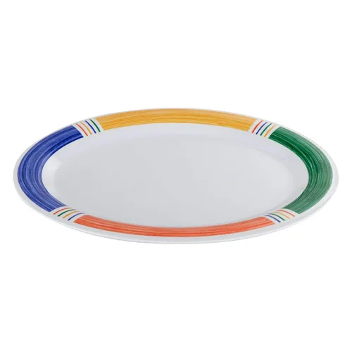 Miniatura 40 de G.E.T. OP-120-MIX - Plato ovalado de melamina para servir, 12 x 9 pulgadas, surtido (juego de 12)