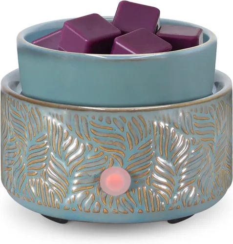 Miniatura 8 de Calentador eléctrico de cera de 4-en-1, calentador de velas para derretir cera perfumada, lindo quemador de fragancias de cera de cerámica