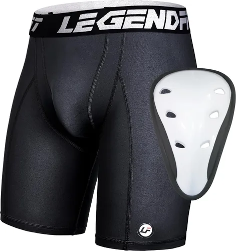 Pantalones cortos de compresión de fútbol de béisbol para hombre con correas de copa protectora atlética deslizante ropa interior lacrosse cricket