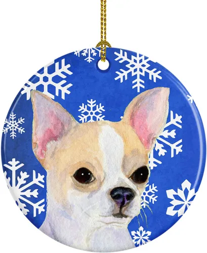 Miniatura 62 de Caroline's Treasures Cavalier Spaniel - Adorno de cerámica para colgar en el árbol de Navidad, para el hogar, Navidad, fiestas, regalo, 3 pulgadas