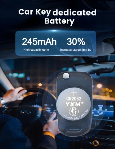 Miniatura 5 de YKM Paquete de 5 baterías de litio CR2032 de 3 V DL2032 con sensor de anillo para control remoto de reloj y automóvil (5 años de vida útil)