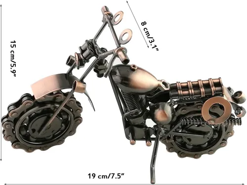 Miniatura 3 de Winterworm Arte creativo retro de hierro modelo de motocicleta de metal colección Moto Adornos simples y modernos para decoración del hogar