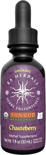 Ra Herbals - Extracto orgánico de casteberry | Vitex Agnus-Castus tintura de hierbas | Equilibrio hormonal femenino y apoyo menstrual | USDA