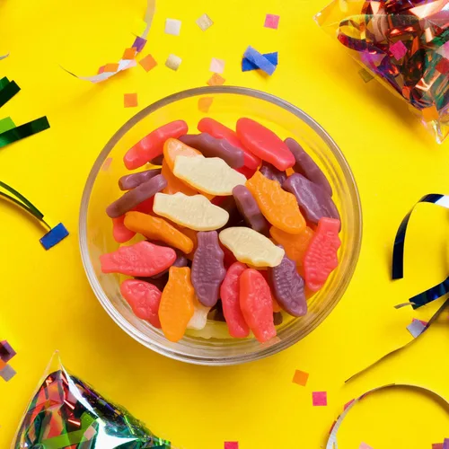 Miniatura 9 de SWEDISH FISH Mini caramelo tropical suave y masticable, caramelo a granel, bolsas de 12 - 8 onzas