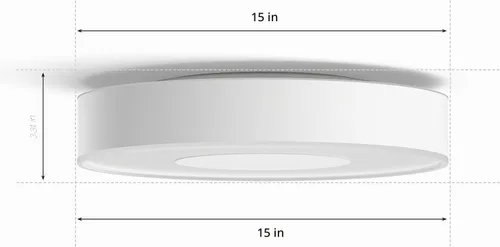 Miniatura 4 de Philips Hue Infuse - Lámpara de techo mediana, color blanco, luz LED inteligente que cambia de color, color blanco, 1 paquete, control
