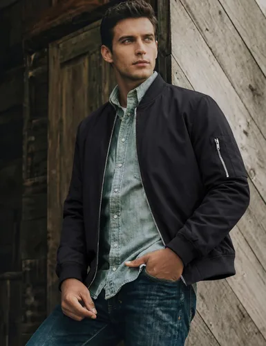 Miniatura 2 de TACVASEN Chaqueta bomber para hombre, ligera, casual, primavera, otoño, cortavientos, con cremallera y bolsillo