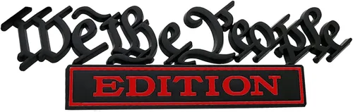 We The People Edition Emblemas, emblemas para exteriores de automóvil, calcomanía 3D, calcomanía 3D para guardabarros, calcomanías de metal cromado