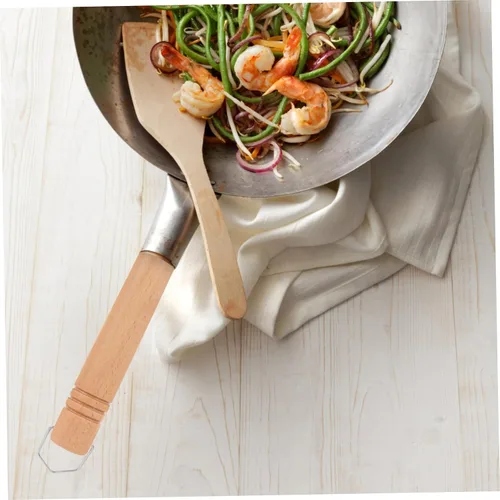 Miniatura 8 de Mango de olla de repuesto de mango de sartén de madera, agarre ergonómico desmontable para cacerola japonesa y ollas pequeñas de sopa, accesorio