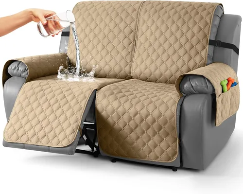 Miniatura 11 de TAOCOCO Fundas reclinables 100% impermeables, con correas para las piernas, funda de sofá reclinable reversible para silla reclinable, protector