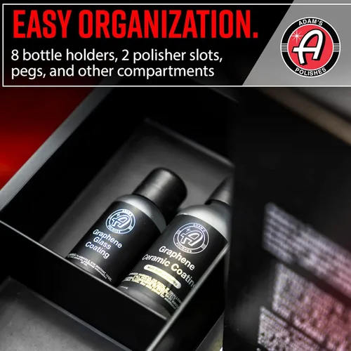 Miniatura 6 de Adam's Polishes Carrito de Detalles Premium – Carrito de detallado de automóviles con estantes de 3 niveles, capacidad de 250 libras por estante