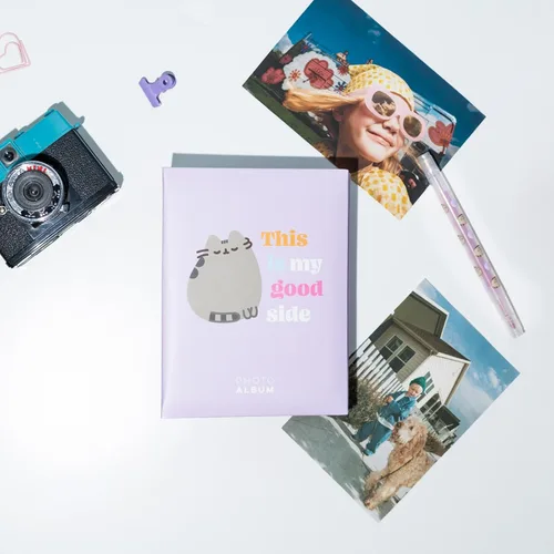 Miniatura 4 de Pusheen - Álbum de fotos de 4 x 6 pulgadas, Pusheen The Cat Book Álbum de fotos familiar con 100 bolsillos deslizables Álbum de recortes Kawaii