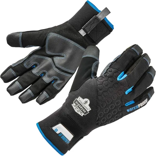 Guantes de trabajo impermeables, con aislamiento térmico, pantalla táctil, agarre mejorado, Ergodyne ProFlex 818WP, color negro