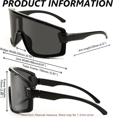 Miniatura 6 de FEISEDY Gafas de ciclismo para hombres y mujeres, gafas de sol deportivas de los años 80, gafas de esquí, conducción, pesca, ciclismo, protección