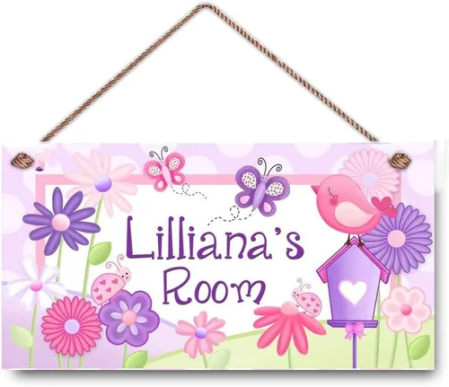 Miniatura 15 de Cartel de animales de la selva para niños, nombre personalizado, letrero de plástico de montaje en pared de 5 x 12.5 pulgadas, estilo moderno