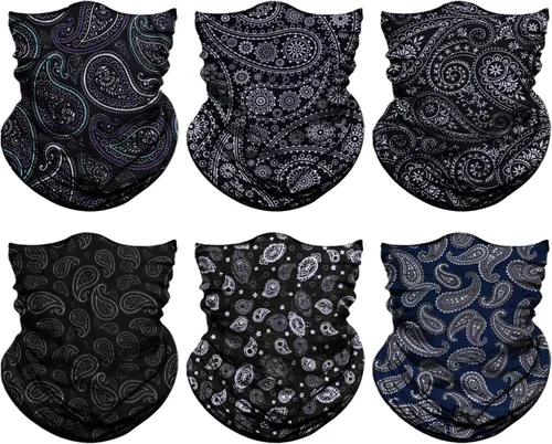Miniatura 30 de Polaina para el cuello para hombres y mujeres, bandana para la cabeza, bufanda para la cara, cubrebocas, calentador, pasamontañas, sin costuras
