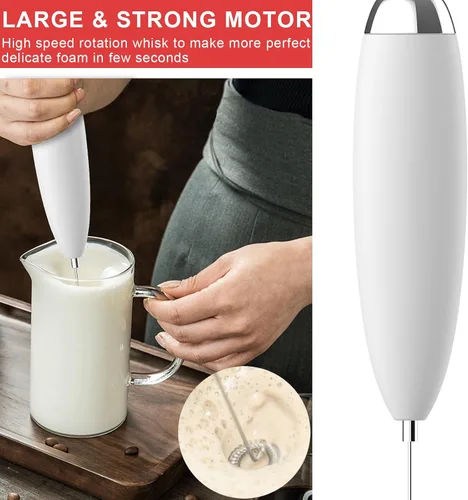 Miniatura 2 de Espumador de mano para café, espumador de leche mejorado, batidor de matcha, mezclador de bebidas eléctrico, mini batidor de mano, mini batidor