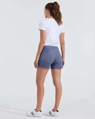 Miniatura 55 de Willit Pantalones cortos de golf de 4.5 pulgadas para mujer, de secado rápido, casuales, con bolsillos, resistentes al agua