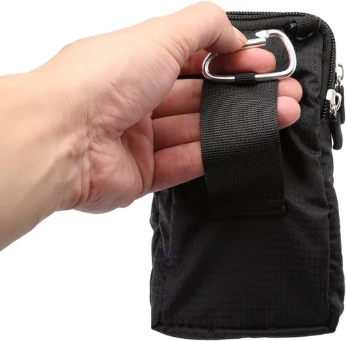 Miniatura 6 de Funda con clip para cinturón para teléfono celular, bolsa cruzada de nailon para teléfono celular, funda de cinturón de 6.9 pulgadas para teléfono