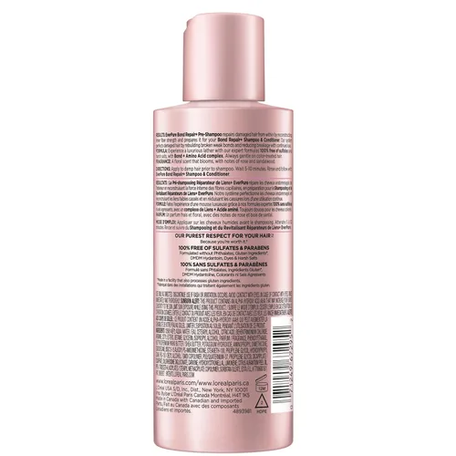 Miniatura 11 de L'Oreal Paris Tratamiento Pre-Champú Sin Sulfatos para Reparación de Enlaces, Reparación Capilar para Cabello Teñido, Decolorado o Dañado, EverPure
