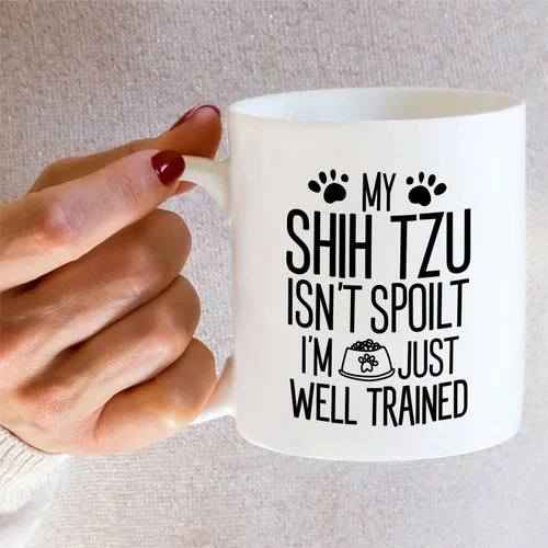 Miniatura 5 de Retreez Taza Graciosa - Regalo para Amante de Perros Shih Tzu Mamá Papá Crisantemo Perro Shih Tzu Propietario Taza de Café de Cerámica de 11 Oz