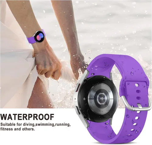 Miniatura 6 de Correas sin huecos compatibles con Samsung Galaxy Watch 7 6 5 4 FE 40mm 44mm/5 Pro 45mm/6 Classic 43mm 47mm/4 Classic 42mm 46mm, Correa de 20mm