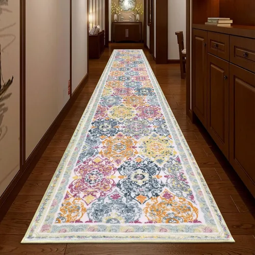 Miniatura 32 de Vaukki - Alfombra de pasillo, suave y peluda, alfombra antideslizante lavable, para lavandería, cocina, granja, baño, entrada y dormitorio