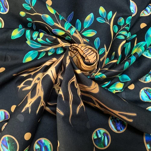 Miniatura 7 de Tapiz de árbol de la vida para dormitorio, tapiz de mandala hippie estético, naturaleza espiritual, tapices de árbol de abulón y dorado, tapiz