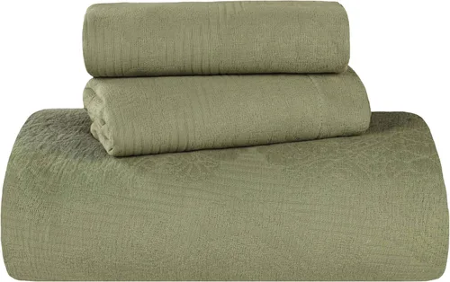 Miniatura 15 de Superior Juego de colcha de algodón de 2 piezas, diseño de círculos celtas, decoración de cama para el hogar, 1 funda de almohada, manta