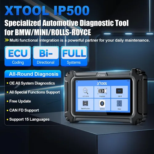 Miniatura 2 de XTOOL IP500 para escáner BMW OBD2, herramienta de escaneo bidireccional de sistemas completos con ECU C0ding, herramienta de registro de batería