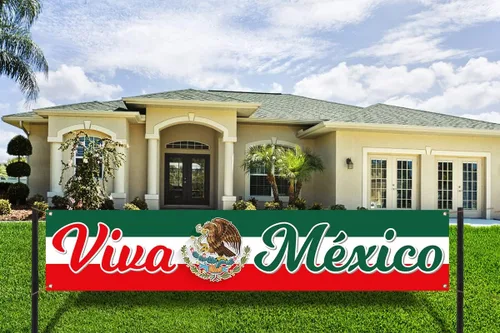 Miniatura 5 de Nepnuser Viva - Cartel de valla de México, decoración mexicana, Día de la Independencia, 16 de septiembre, cartel de jardín para patio delantero