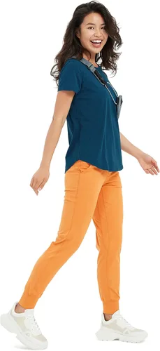 Miniatura 4 de Pantalones deportivos de cintura alta con bolsillos para mujer, pantalones deportivos cónicos para correr, yoga, entrenamiento, atléticos