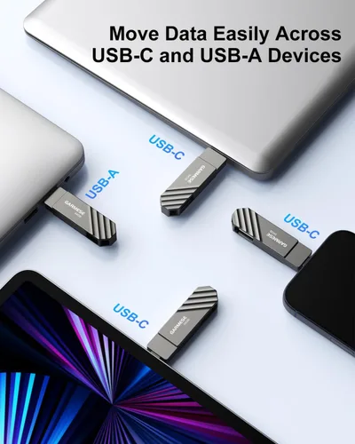 Miniatura 5 de Unidad flash USB C de 64 GB, velocidad de lectura de hasta 130 MB/s USB 3.1 Gen 1 de alta velocidad, memoria Plug and Play de doble puerto