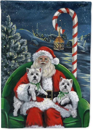 Miniatura 216 de Caroline's Treasures PPP3097CHF - Pijama de Navidad con diseño de bulldog francés para colgar en la pared, poliéster, tamaño de casa, multicolor