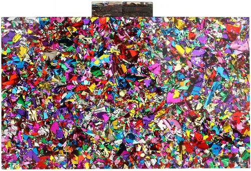 YYW Bolso cruzado de acrílico con lentejuelas para mujer, bolso cruzado para fiesta de novia, cóctel, noche