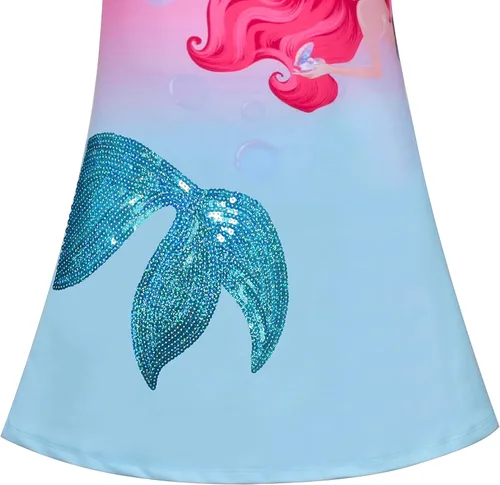 Miniatura 4 de Sunny Fashion Camiseta de vestir para niñas, con apliques de ardilla, talla 3-8, Rosado