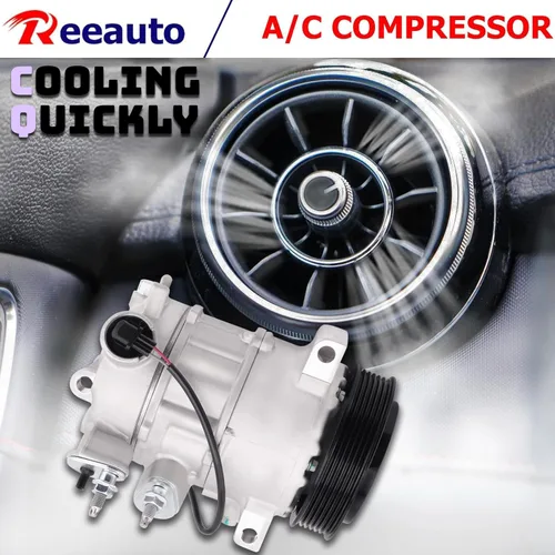 Miniatura 3 de Compresor de aire acondicionado A/C compatible con Je-ep Compass Patriot 2009-2017 Calibre 2009-2012 AC Compresor L4 1.8L 2.0L 2.4L Reemplazar