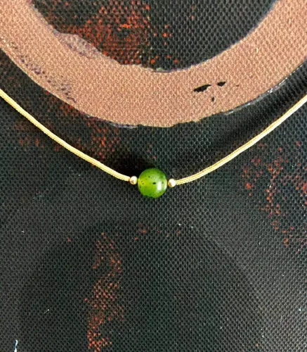 Miniatura 8 de Collar de piedras preciosas, gargantilla de jade nefrita natural de Canadá, collar impermeable, collar delicado simple, gargantilla delicada, collar