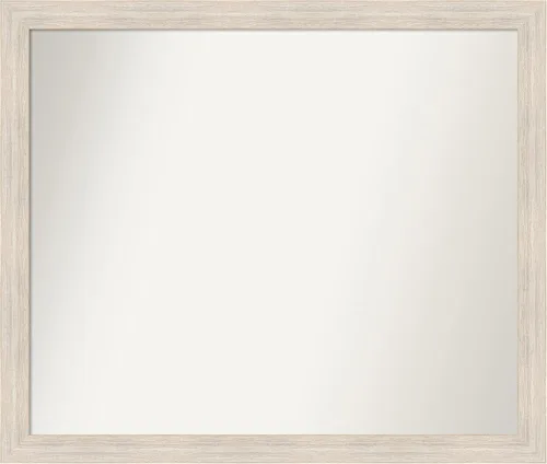 Miniatura 119 de Amanti Art Espejo de baño blanco para sobre el fregadero, 30 x 35 pulgadas, espejo de tocador rectangular estrecho de Eva de oro blanco, marco
