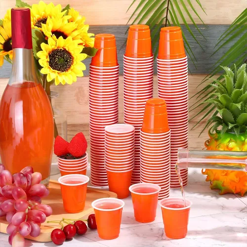 Miniatura 7 de Layhit Paquete de 200 vasos de chupito de plástico de 2 onzas, vasos desechables, vasos de boda, fiesta de cumpleaños, suministros para servir
