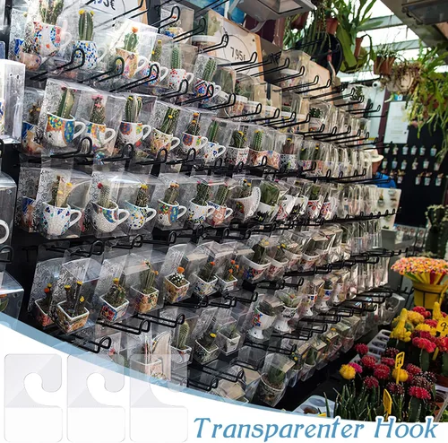 Miniatura 7 de Prudiut Paquete de 300 pestañas para colgar, etiquetas adhesivas para colgar, pestañas adhesivas resistentes, ganchos para colgar para exhibiciones