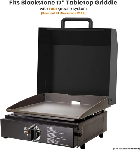 Miniatura 5 de Stanbroil Tapa dura para plancha Blackstone de 17 pulgadas, tapa de plancha de acero con recubrimiento en polvo, color negro