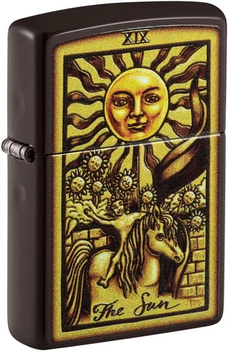 Miniatura 19 de Zippo Encendedores míticos 540 Mago de Fuego de Latón Rodado