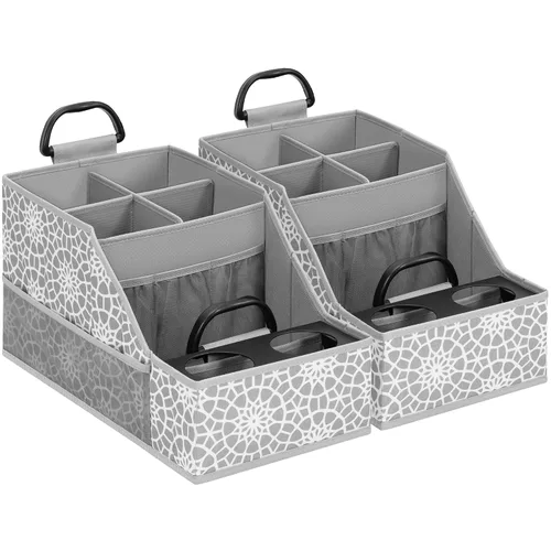 Miniatura 11 de Organizador de asiento de automóvil para asiento trasero, organizador de automóvil con 12 compartimentos de almacenamiento, 2 portavasos
