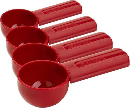 Miniatura 7 de GoodCook Cuchara de café diaria, 2 cucharadas de cuchara medidora de café con mango extensible, color rojo