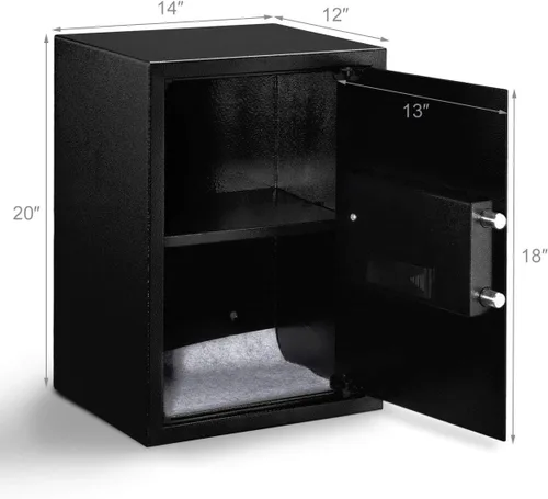 Miniatura 4 de Happygrill Caja fuerte electrónica digital, caja fuerte grande del gabinete de seguridad de la cerradura del teclado para el banco del hotel