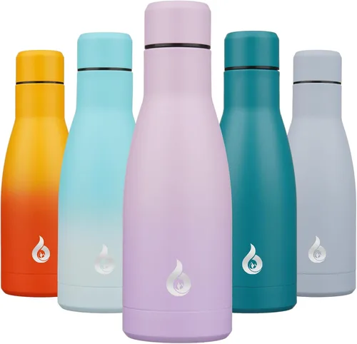 Miniatura 86 de BJPKPK Botella de Agua Aislada 17oz Botellas de Agua de Acero Inoxidable Apta para Lavavajillas Metal Térmica Mantiene Frío y Caliente, Gris Niebla