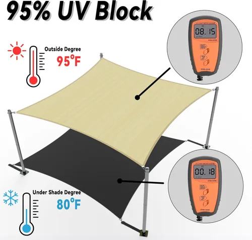 Miniatura 3 de Colourtree Toldo rectangular personalizado UPF50, toldo rectangular con bloqueo UV, estándar comercial, resistente, 190 GSM, 3 años de garantía